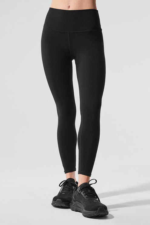 alo Women's Alosoft High-Waist 7/8 Highlight Legging - Black