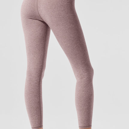 alo Women's Alosoft High-Waist 7/8 Highlight Legging - Dark Pink Quartz Heather