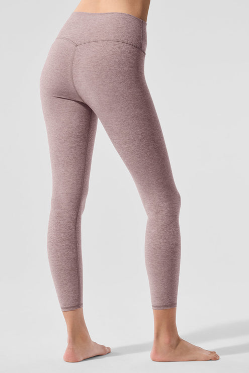 alo Women's Alosoft High-Waist 7/8 Highlight Legging - Dark Pink Quartz Heather