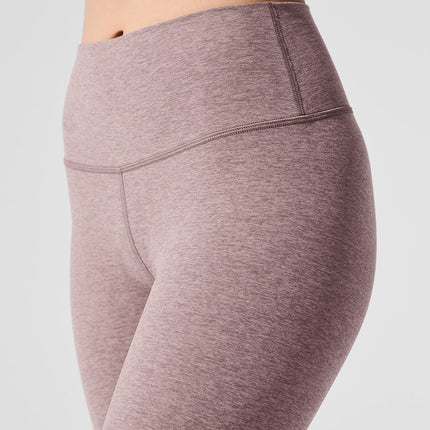 alo Women's Alosoft High-Waist 7/8 Highlight Legging - Dark Pink Quartz Heather