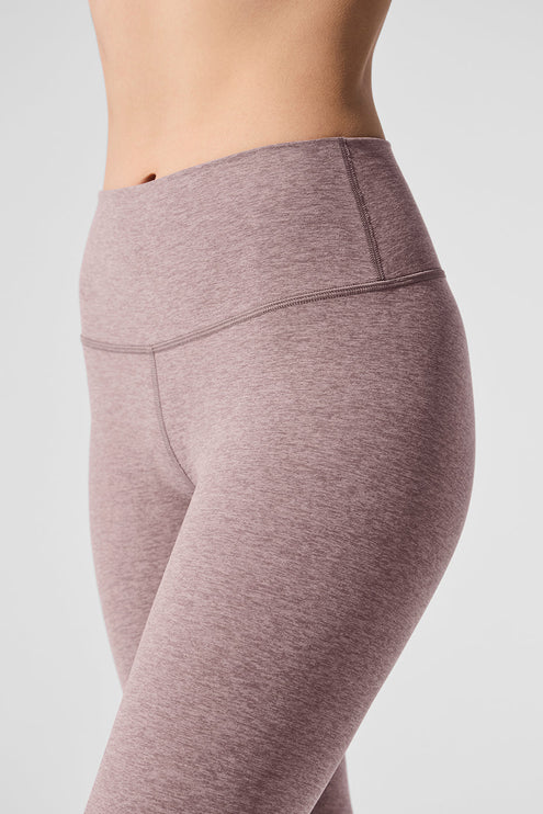 alo Women's Alosoft High-Waist 7/8 Highlight Legging - Dark Pink Quartz Heather