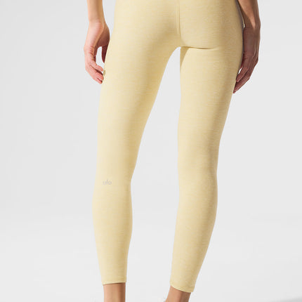 alo Women's Alosoft High-Waist 7/8 Highlight Legging - Warm Butter Heather