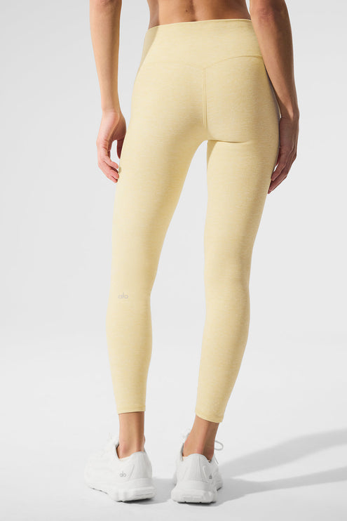 alo Women's Alosoft High-Waist 7/8 Highlight Legging - Warm Butter Heather