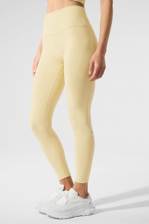 alo Women's Alosoft High-Waist 7/8 Highlight Legging - Warm Butter Heather