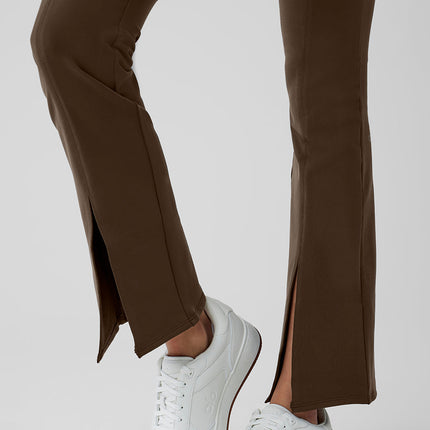 alo Women's Airbrush High-Waist 7/8 Flutter Legging - Espresso
