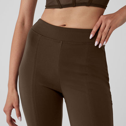 alo Women's Airbrush High-Waist 7/8 Flutter Legging - Espresso
