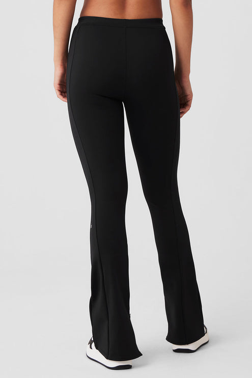 alo Women's High-Waist 7/8 Zip It Flare Legging - Black