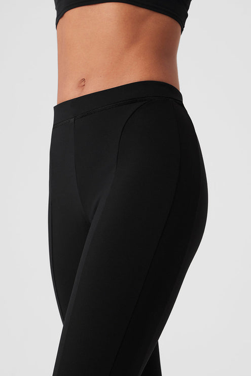 alo Women's High-Waist 7/8 Zip It Flare Legging - Black