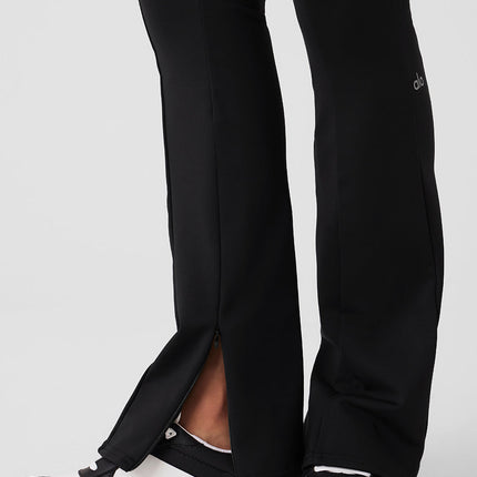 alo Women's High-Waist 7/8 Zip It Flare Legging - Black