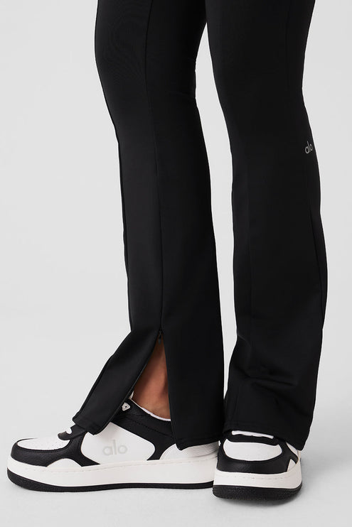 alo Women's High-Waist 7/8 Zip It Flare Legging - Black