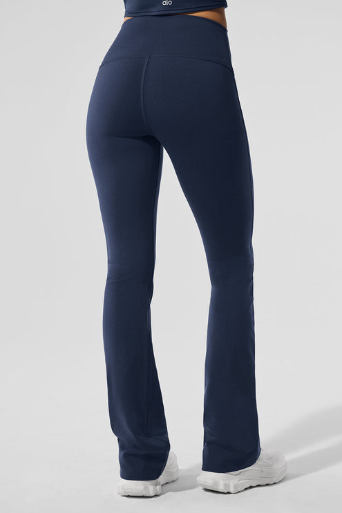 alo Women's Airbrush High-Waist Bootcut Legging - Navy