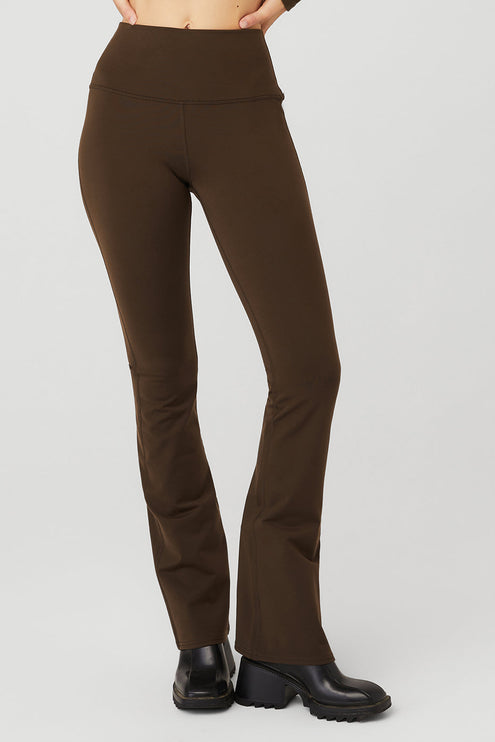 alo Women's Airbrush High-Waist Bootcut Legging - Espresso