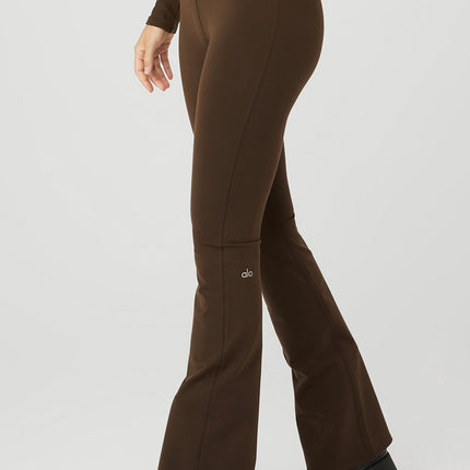 alo Women's Airbrush High-Waist Bootcut Legging - Espresso
