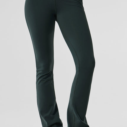 alo Women's Airbrush High-Waist Bootcut Legging - Charcoal Green