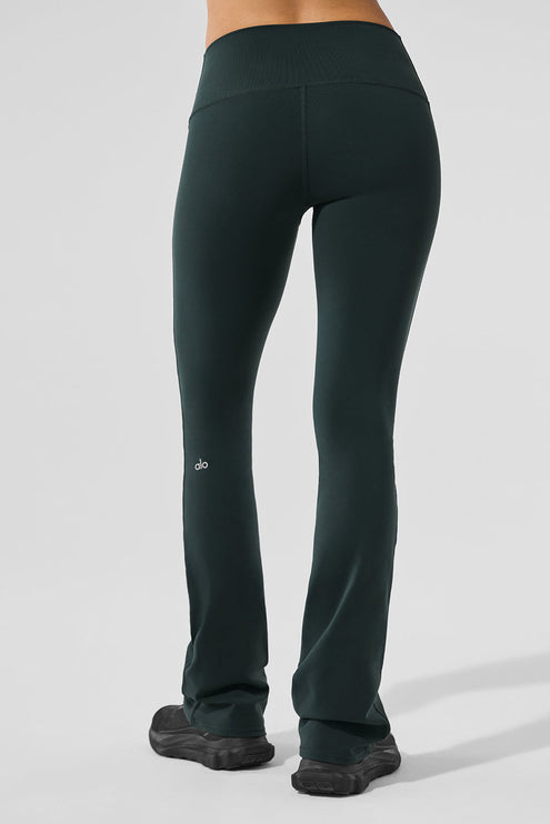 alo Women's Airbrush High-Waist Bootcut Legging - Charcoal Green