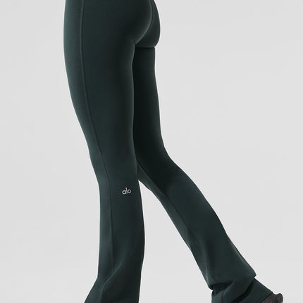 alo Women's Airbrush High-Waist Bootcut Legging - Charcoal Green