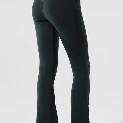 alo Women's Airbrush High-Waist 7/8 Bootcut Legging - Charcoal Green