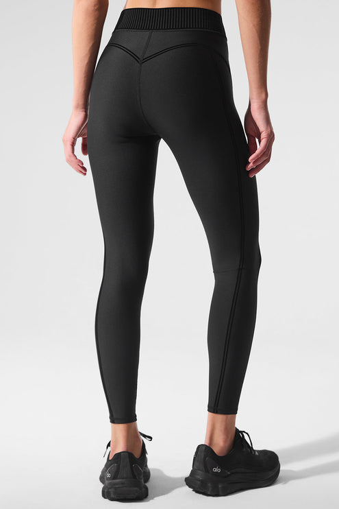 alo Women's Airlift High-Waist 7/8 Line Up Legging - Black