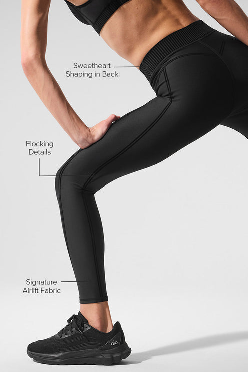 alo Women's Airlift High-Waist 7/8 Line Up Legging - Black