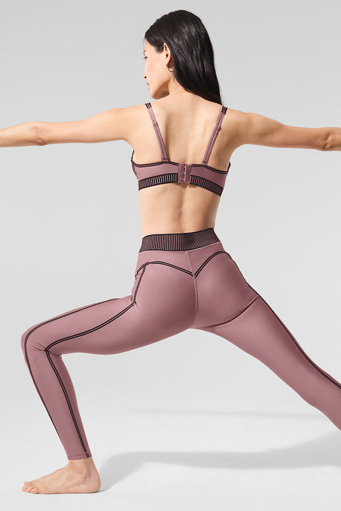 alo Women's Airlift High-Waist 7/8 Line Up Legging - Smoky Quartz