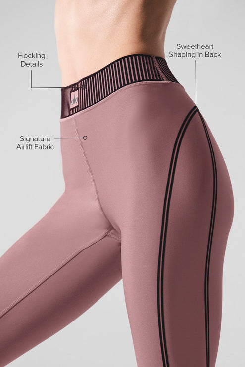 alo Women's Airlift High-Waist 7/8 Line Up Legging - Smoky Quartz