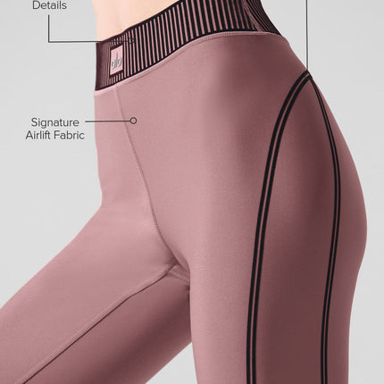 alo Women's Airlift High-Waist 7/8 Line Up Legging - Smoky Quartz