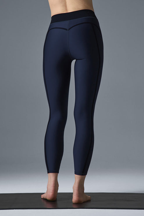 alo Women's Airlift High-Waist 7/8 Line Up Legging - Navy