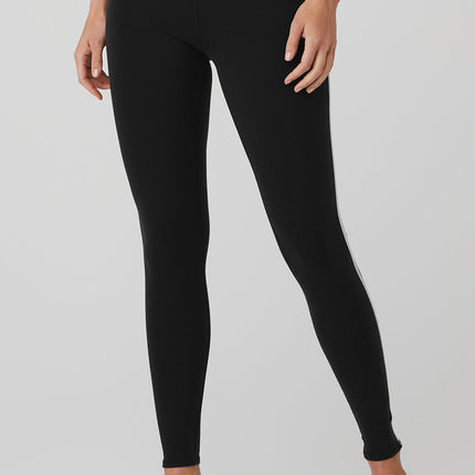 alo Women's Airbrush High-Waist Streamlined Legging - Black/White