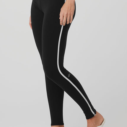 alo Women's Airbrush High-Waist Streamlined Legging - Black/White
