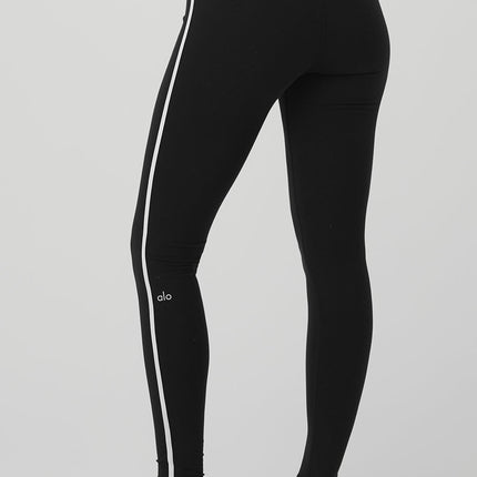 alo Women's Airbrush High-Waist Streamlined Legging - Black/White