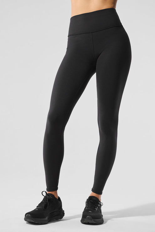 alo Women's Airbrush Winter Warm High-Waist Nocturne Legging - Black