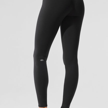 alo Women's Airbrush Winter Warm High-Waist Nocturne Legging - Black