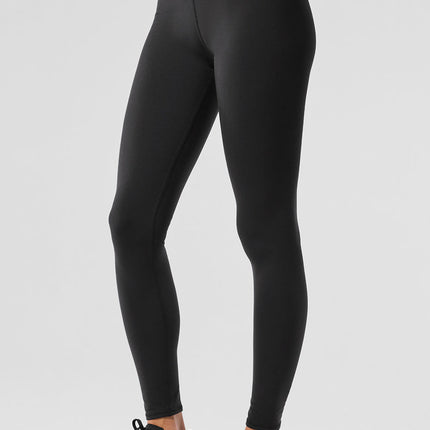 alo Women's Airbrush Winter Warm High-Waist Nocturne Legging - Black