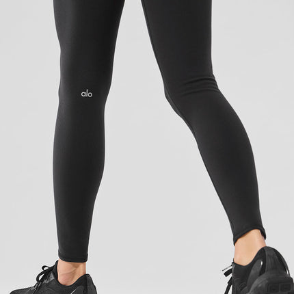 alo Women's Airbrush Winter Warm High-Waist Nocturne Legging - Black