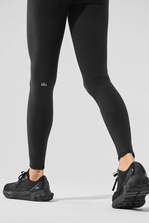 alo Women's Airbrush Winter Warm High-Waist Nocturne Legging - Black