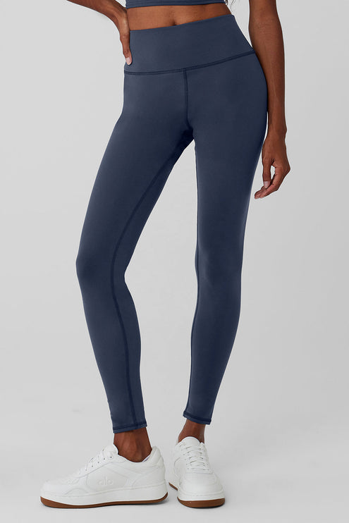 alo Women's Airbrush Winter Warm High-Waist Nocturne Legging - Navy