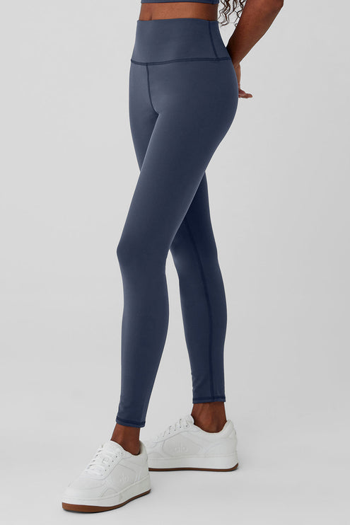 alo Women's Airbrush Winter Warm High-Waist Nocturne Legging - Navy