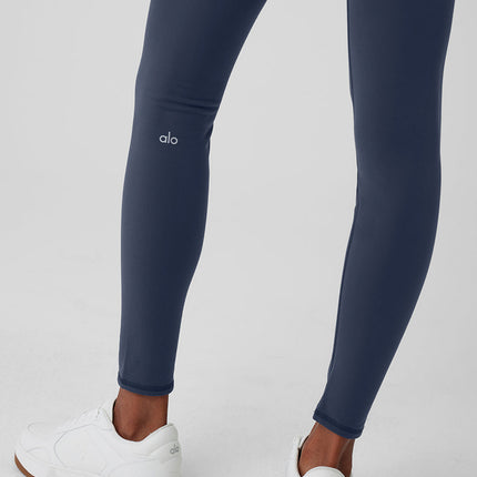 alo Women's Airbrush Winter Warm High-Waist Nocturne Legging - Navy