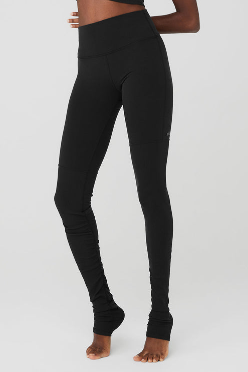alo Women's Airbrush High-Waist Highlight Goddess Legging - Black