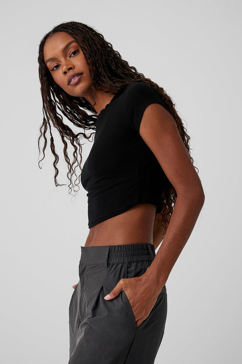 alo Women's High-Waist Pursuit Trouser - Anthracite