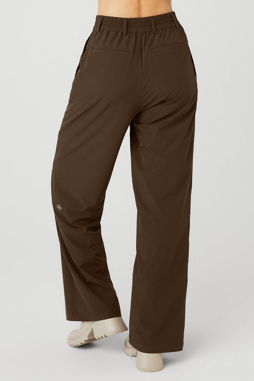 alo Women's High-Waist Pursuit Trouser - Espresso