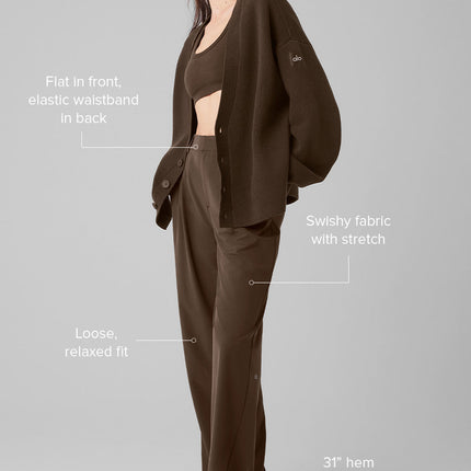 alo Women's High-Waist Pursuit Trouser - Espresso