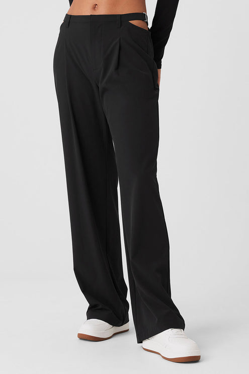 alo Women's Mid-Rise Showdown Trouser - Black