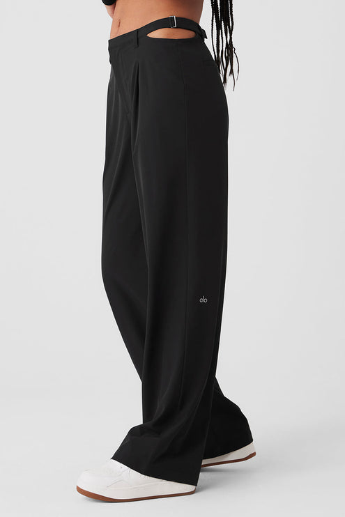 alo Women's Mid-Rise Showdown Trouser - Black