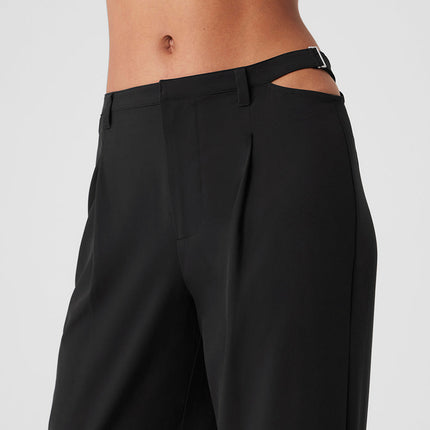 alo Women's Mid-Rise Showdown Trouser - Black