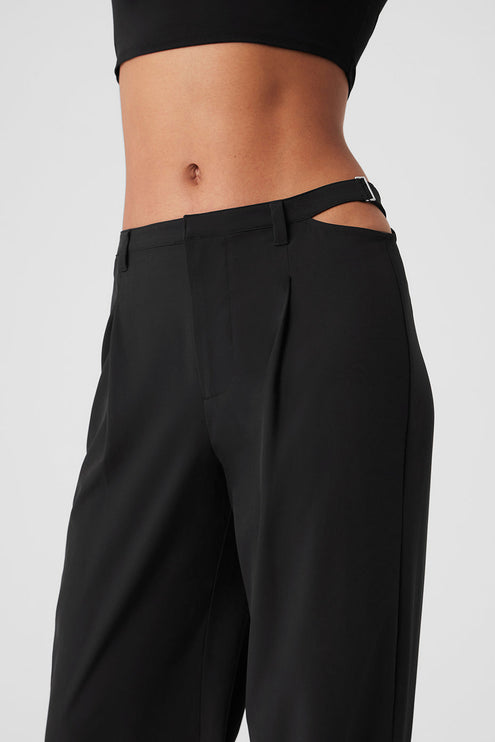 alo Women's Mid-Rise Showdown Trouser - Black