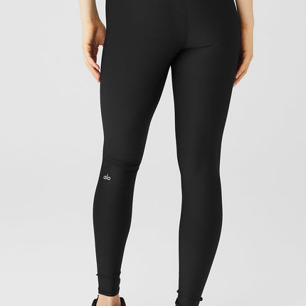 alo Women's Airlift Winter Warm High-Waist Legging - Black