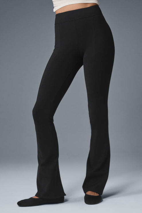 alo Women's Airbrush High-Waist Kick-Back Legging - Black