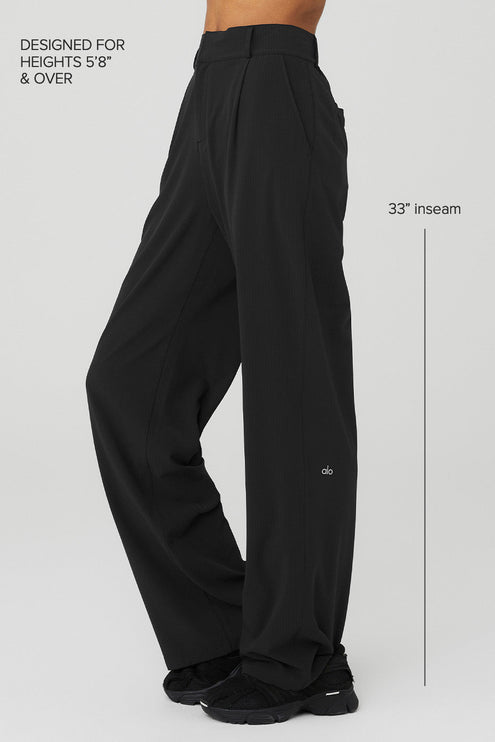 alo Women's High-Waist Dreamscape Trouser (Long) - Black