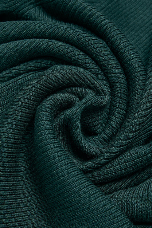 alo Women's Knit High-Waist Salana Wide Leg Pant - Midnight Green